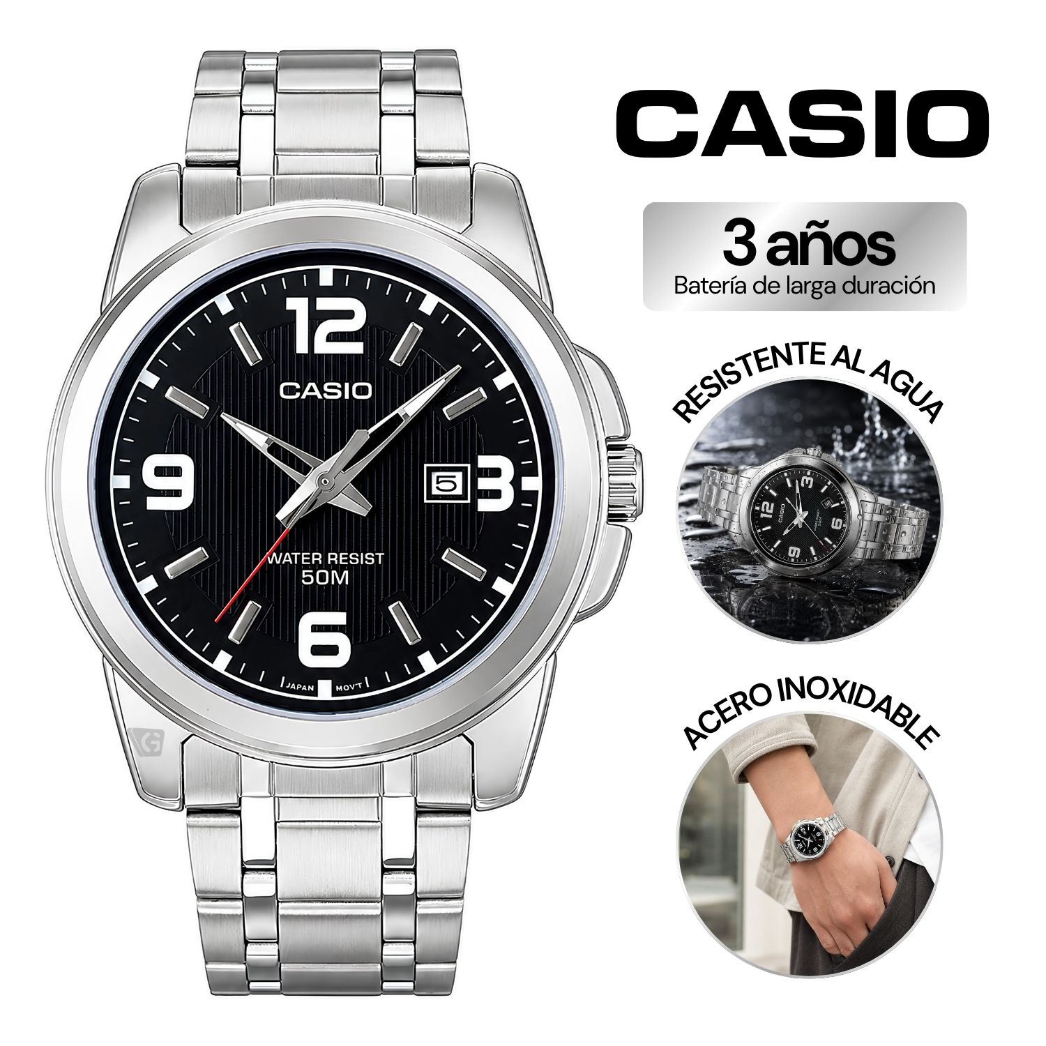 Reloj Casio Hombre MTP-1314D-1AV